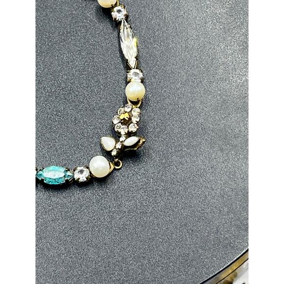 Sorrelli Clear Crystal Flower Blue Swarovski Antiqued Romantic Bracelet - Picture 3 of 11